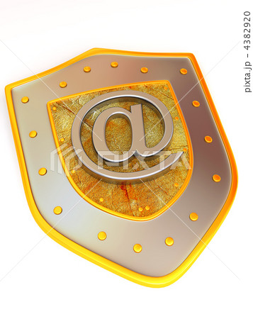 Shield with symbol for internet Shield with symbol for internet 4382920