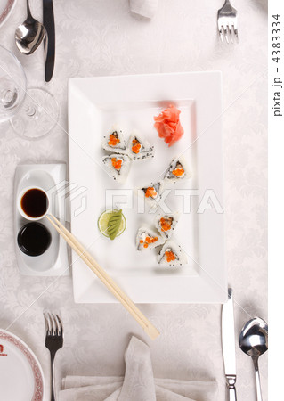 sushi on the plate sushi on the plate 4383334