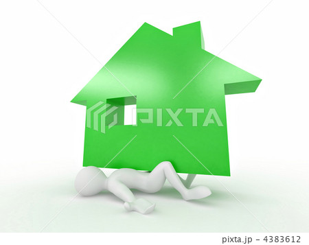 man crushed percent of hypothec on white isolated background man crushed percent of hypothec on white isolated background 4383612
