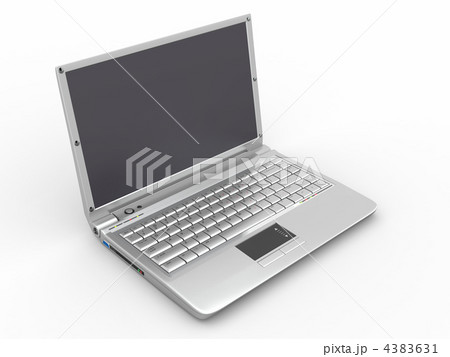 Opened laptop on white isolated background Opened laptop on white isolated background 4383631