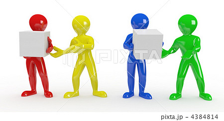 Conceptual image of teamwork. 3d 4384814