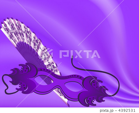 Hand-held fan and a mask. Hand-held fan and a mask. 4392531