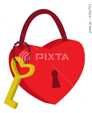 Castle in the shape of a heart and key to it. 4392701