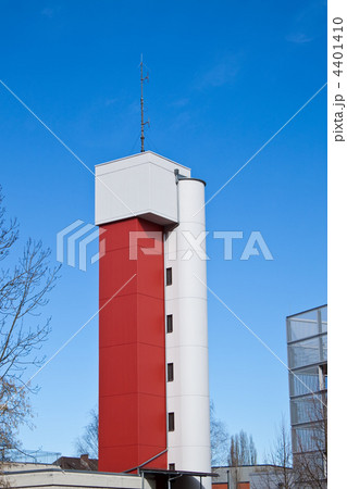 Fire tower, red and white. 4401410