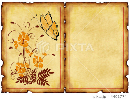 old postcard with floral patterns old postcard with floral patterns 4401774