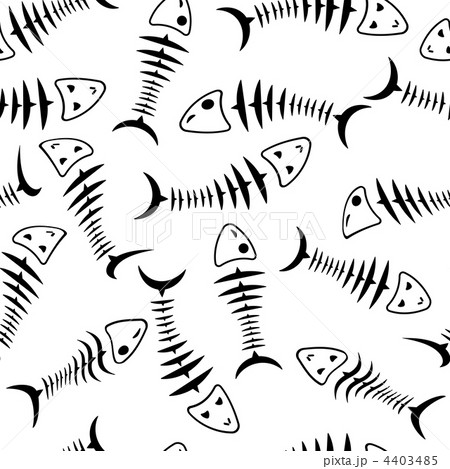 Seamless wallpaper skeleton fish 4403485