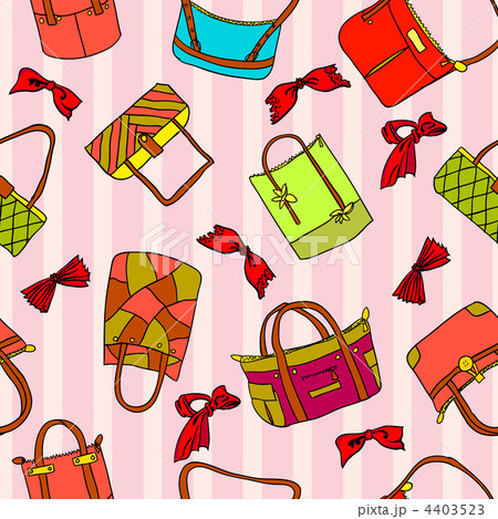 vector collection of woman's accessories. Seamless wallpaper. 4403523