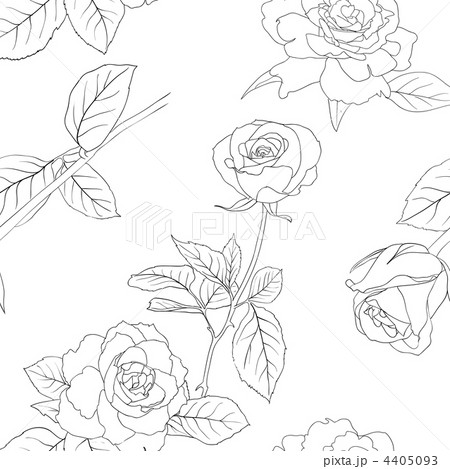 Seamless wallpaper with rose flowers 4405093