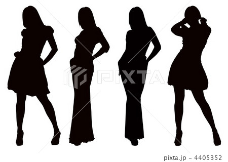 Silhouette of a young woman Silhouette of a young woman 4405352
