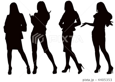 Silhouette of a young woman 4405353