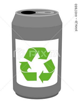 空き缶のリサイクルのイラスト素材