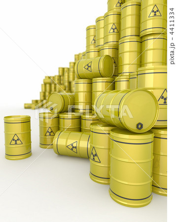 A barrels of radioactive waste. 4411334