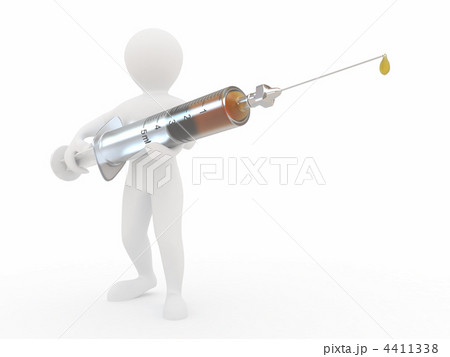 Men with syringe. 3d Men with syringe. 3d 4411338