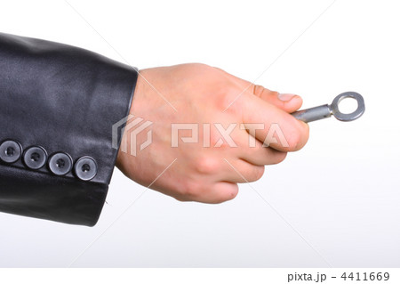 Man with key on hand 4411669