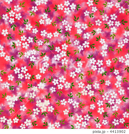 千代紙 桜の花筏のイラスト素材 千代紙 桜の花筏のイラスト素材