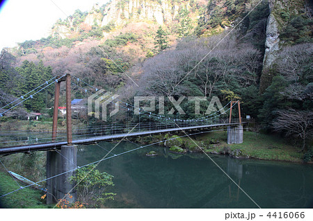 立久恵峡　たちくえきょう　島根県　出雲市　県立自然公園　天然記念物　吊り橋 4416066