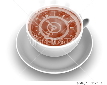 Cup with clock. Eight o'clock 4425049