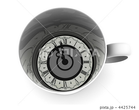 Cup with clock. Eleven o'clock 4425744
