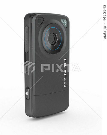 Black mobile phone with camera. 3d 4425948