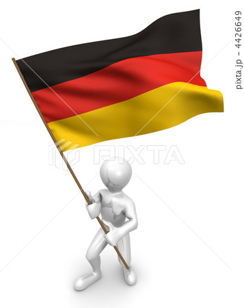 Men with flag. Germany 4426649