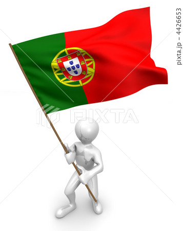 Men with flag. Portugal 4426653
