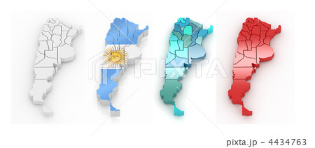 Three-dimensional map of Argentina Three-dimensional map of Argentina 4434763