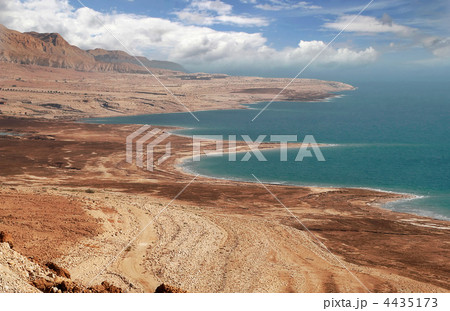Dead sea coastline in Arava desert. Dead sea coastline in Arava desert. 4435173