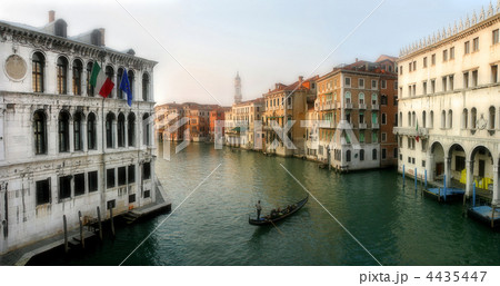 Grand Canal among old historic buildings in Venice, Italy. 4435447