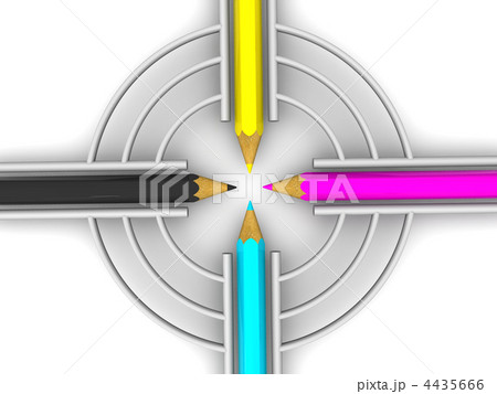 Target from pencils. CMYK Target from pencils. CMYK 4435666
