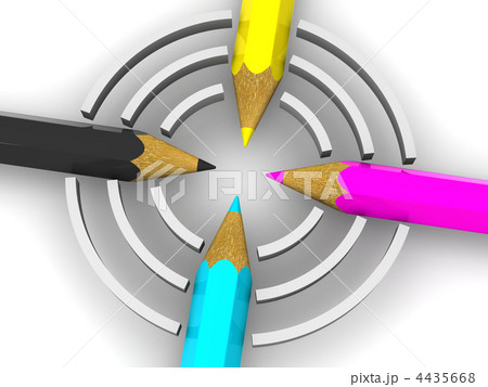 Target from pencils. CMYK Target from pencils. CMYK 4435668