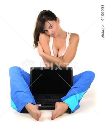 Young girl with laptop 4436053