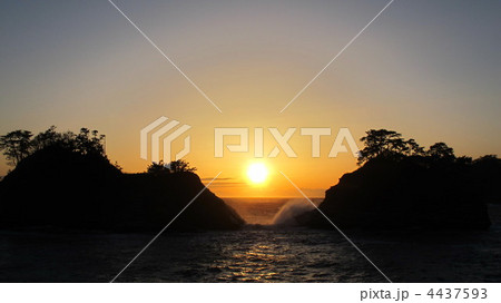 堂ヶ島の夕日 4437593