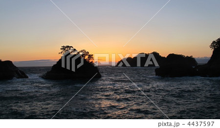 堂ケ島の夕焼け 堂ケ島の夕焼け 4437597