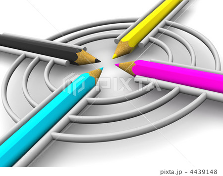 Target from pencils. CMYK Target from pencils. CMYK 4439148
