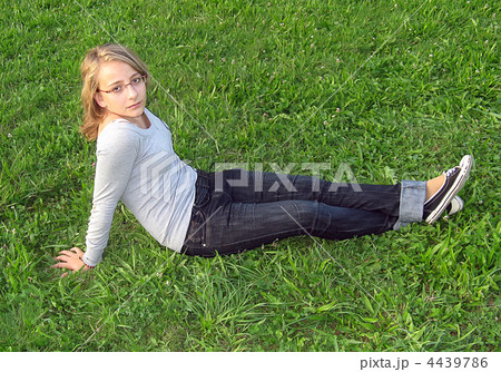 Portrait of a young, mischievous girl.. 4439786