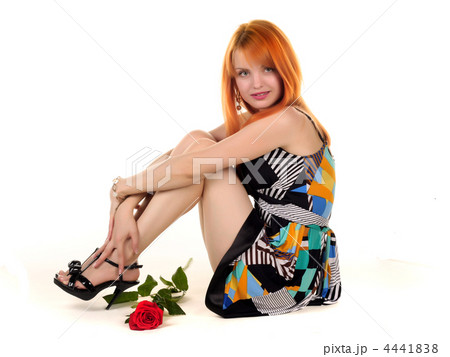 Beautiful girl with rose 4441838