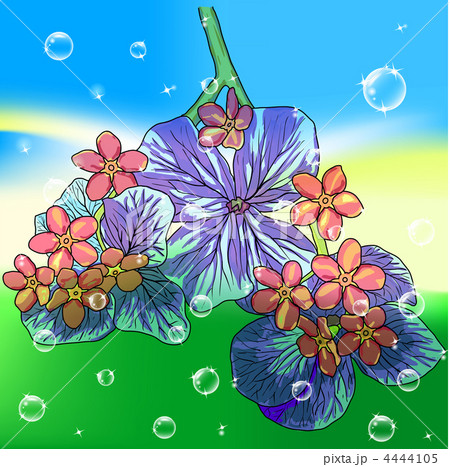 floral background with a hand drawn flavor of blooming spring Bl 4444105