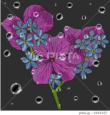 floral background with a hand drawn flavor of blooming spring Bl 4444107