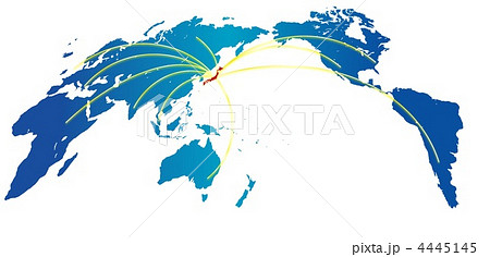 ベストオブ世界地図 イラスト 日本中心