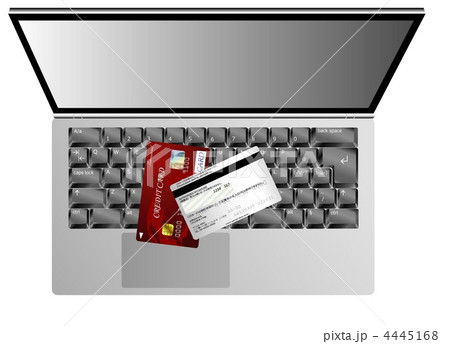 ノートPCとクレジットカード 4445168