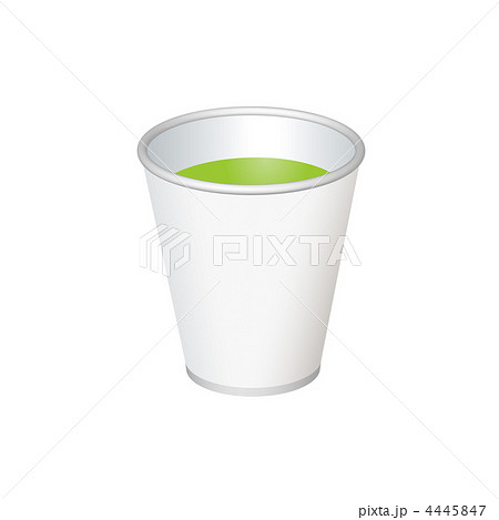紙コップ入りのお茶のイラストのイラスト素材
