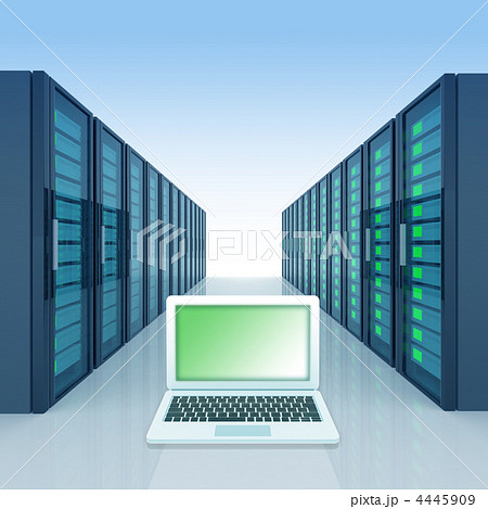 ノートパソコンとクラウド 4445909
