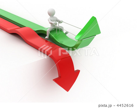 Men on arrow. Conceptual image of success 4452616