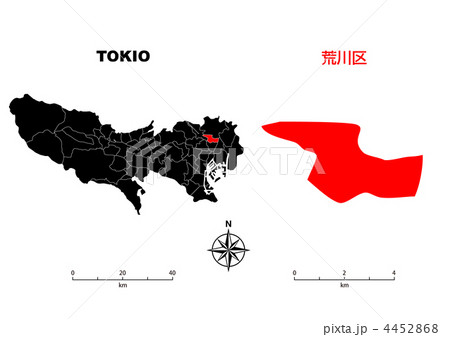 荒川区-東京地図 4452868