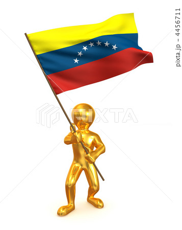 Men with flag. Venezuela 4456711