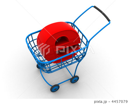 Consumer basket with sign for internet Consumer basket with sign for internet 4457079