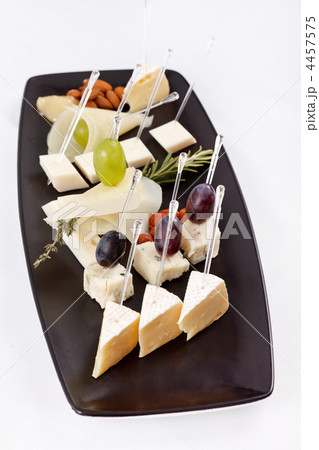 plate with different types cheese plate with different types cheese 4457575