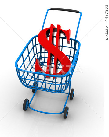 Consumer basket with dollar Consumer basket with dollar 4457863