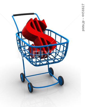 Consumer basket with dollar Consumer basket with dollar 4458827