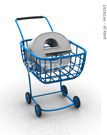 Consumer basket with sign for internet Consumer basket with sign for internet 4459265